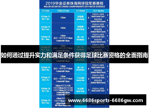 如何通过提升实力和满足条件获得足球比赛资格的全面指南